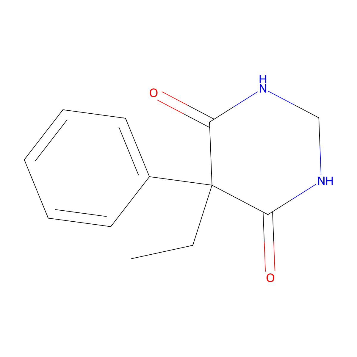 Primidone molecular structure, CAS 125-33-7