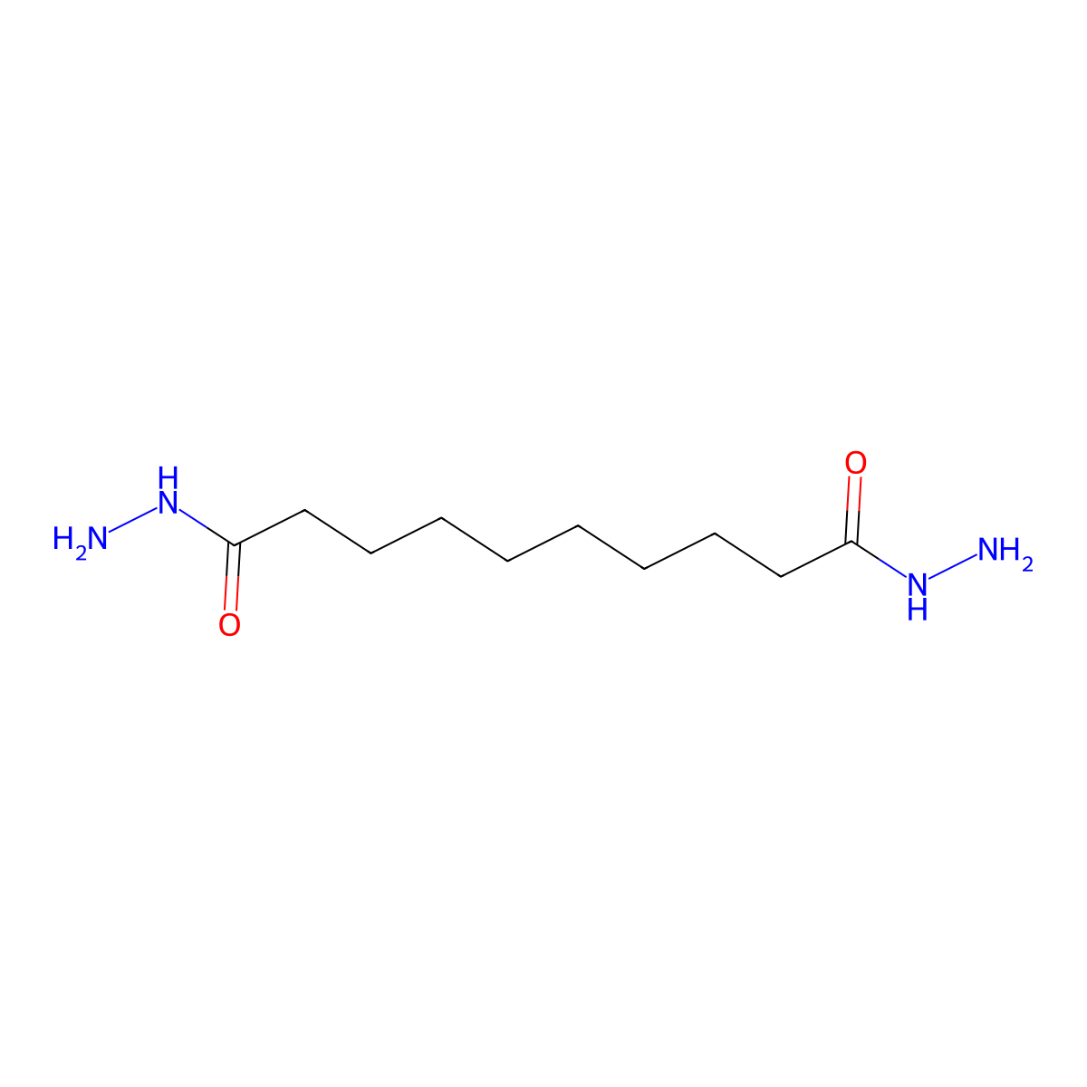 Decanedioic acid, 1,10-dihydrazide molecular structure, CAS 125-83-7