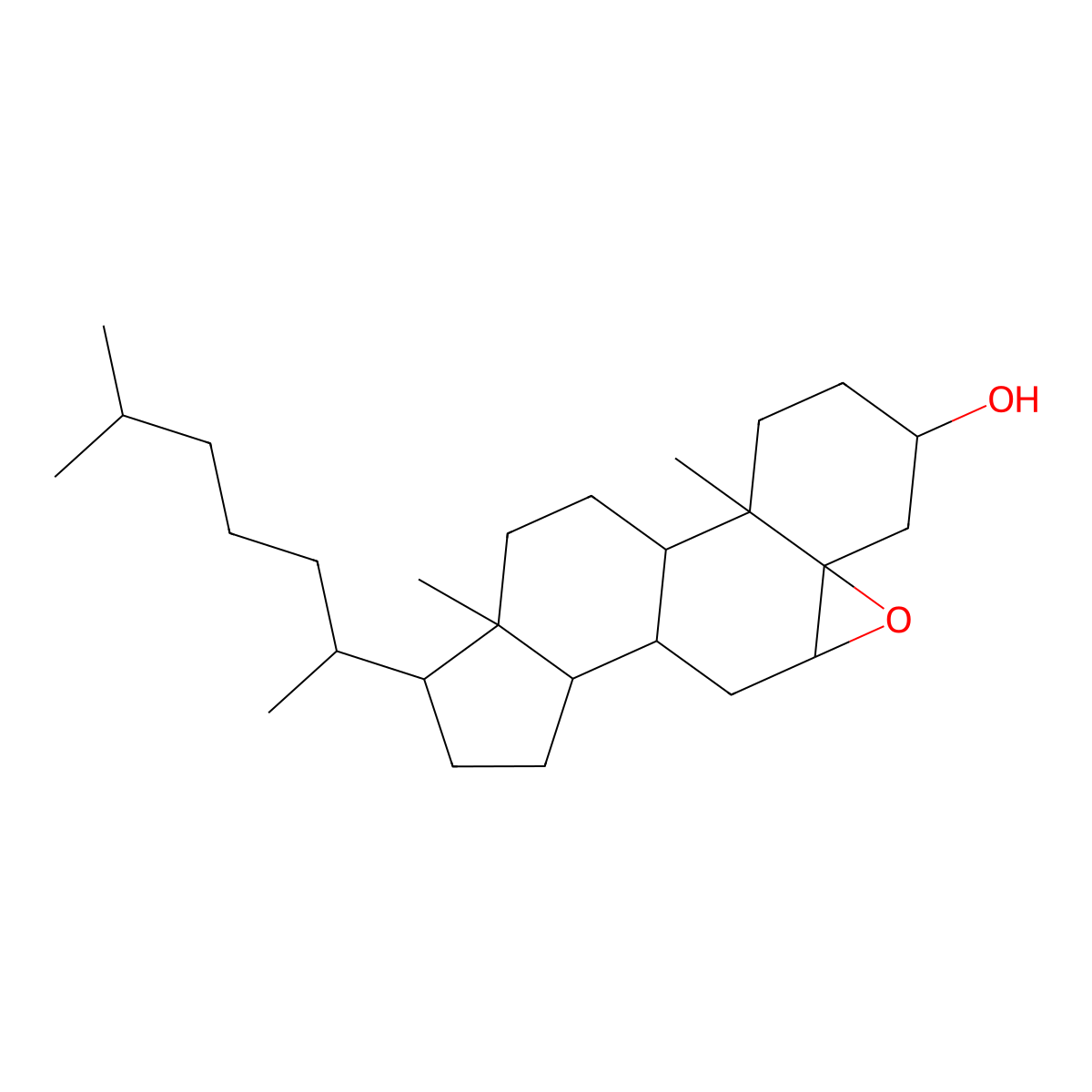 5alpha,6alpha-Epoxycholesterol molecular structure, CAS 1250-95-9