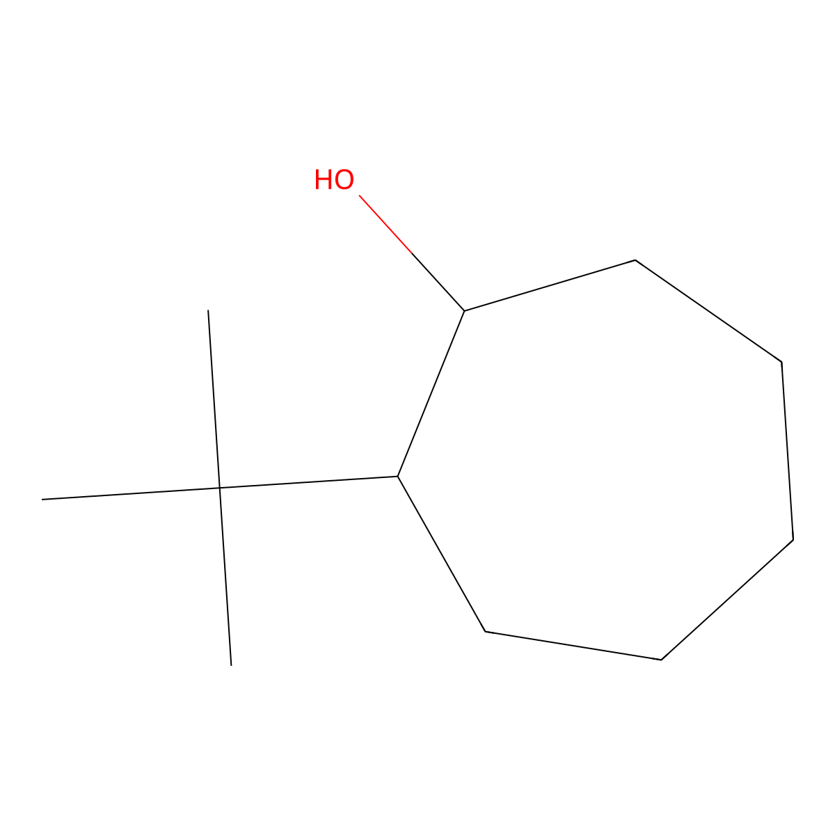 2-Tert-butylcycloheptan-1-ol molecular structure, CAS 1250000-24-8