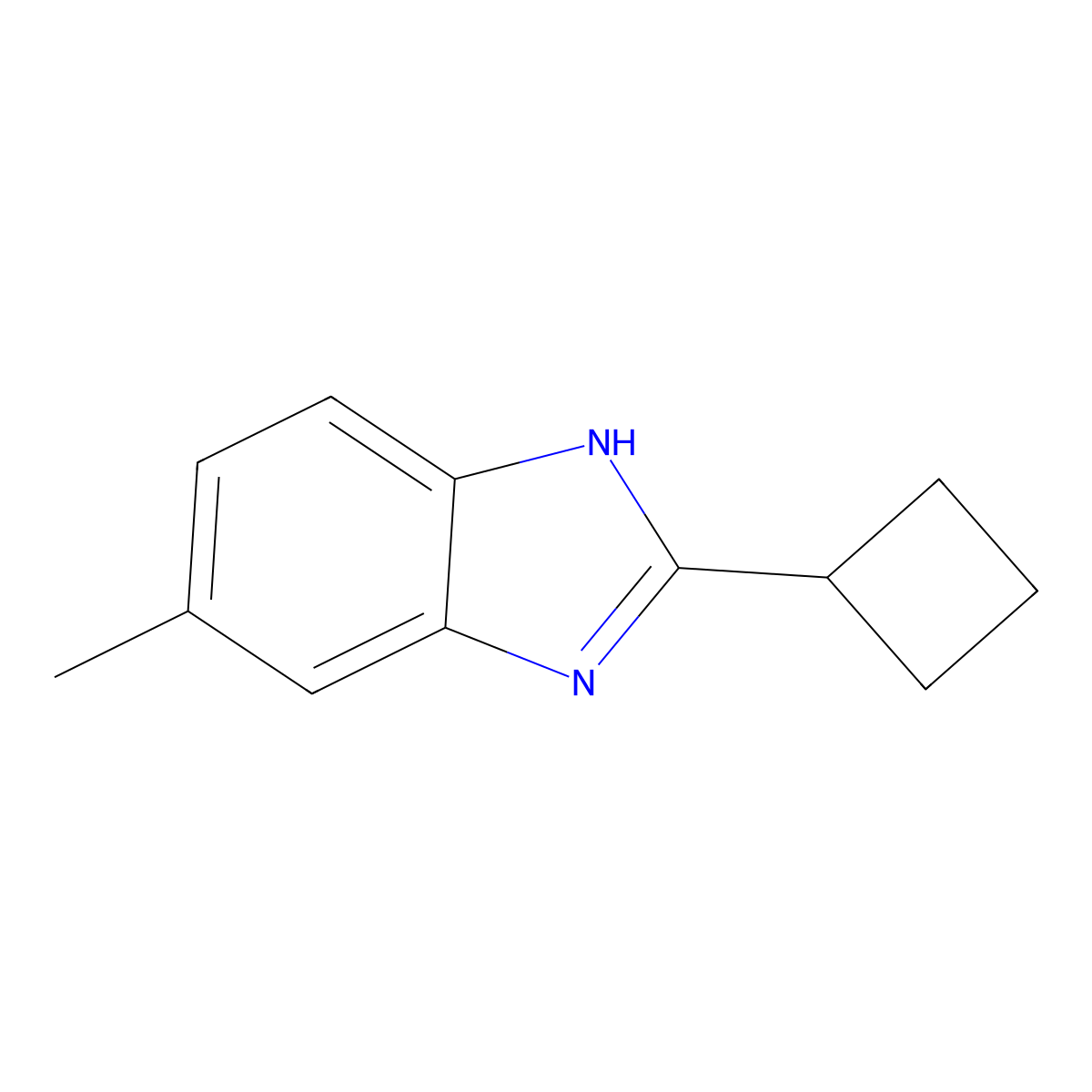 2-Cyclobutyl-5-methyl-1H-benzimidazole molecular structure, CAS 1250002-00-6