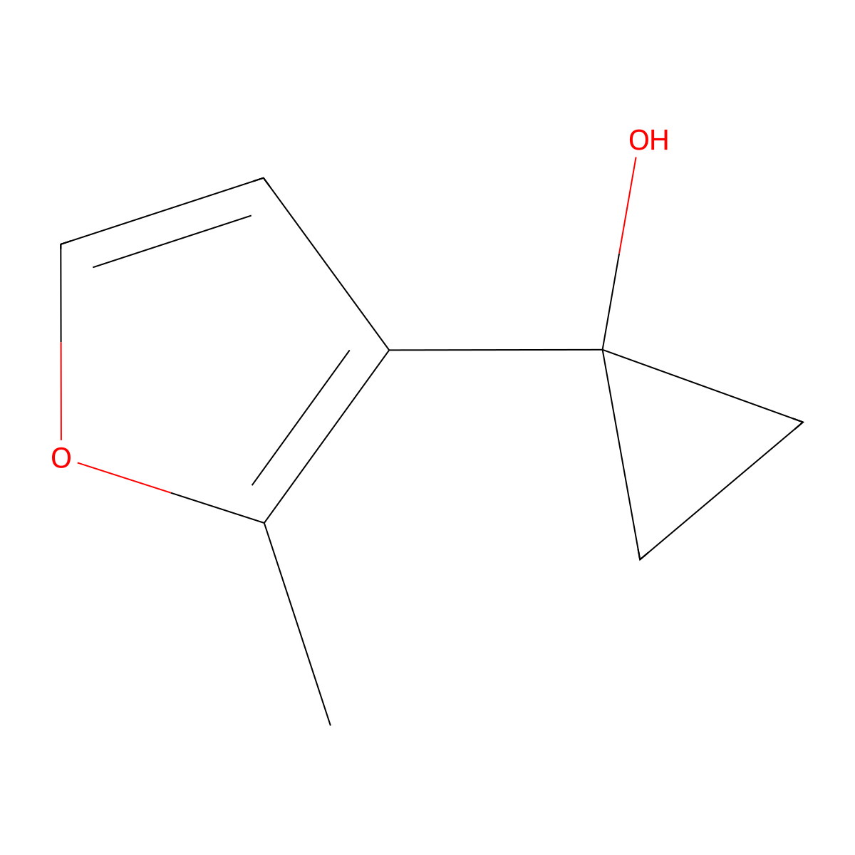1-(2-Methylfuran-3-yl)cyclopropan-1-ol molecular structure, CAS 1250006-72-4