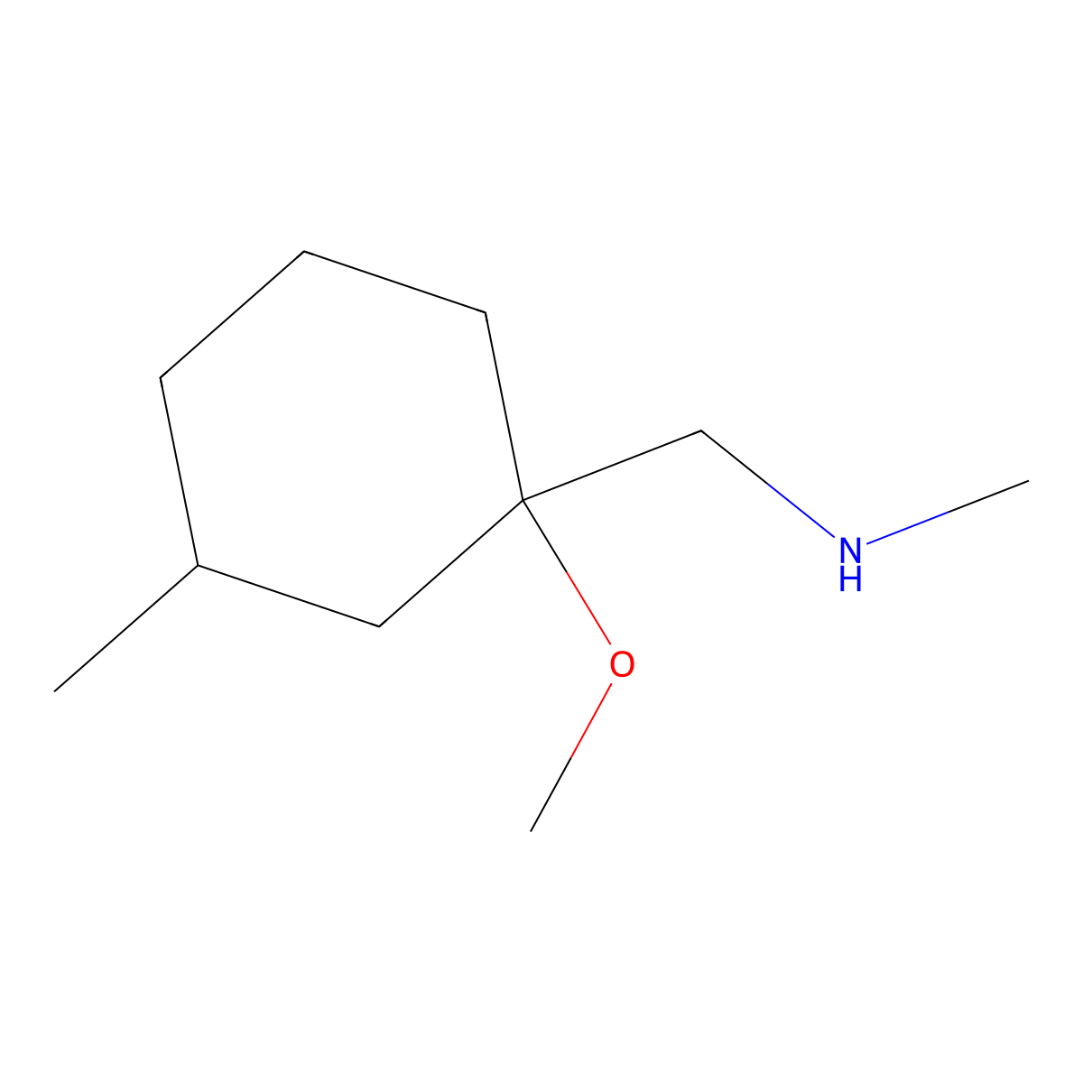 [(1-Methoxy-3-methylcyclohexyl)methyl](methyl)amine molecular structure, CAS 1250006-87-1