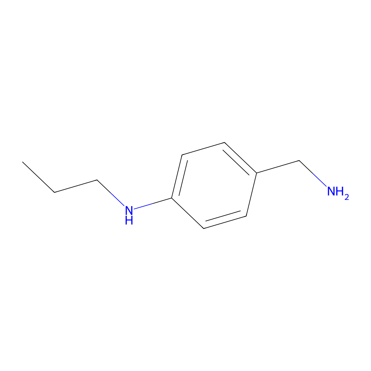 4-(aminomethyl)-N-propylaniline molecular structure, CAS 1250007-42-1