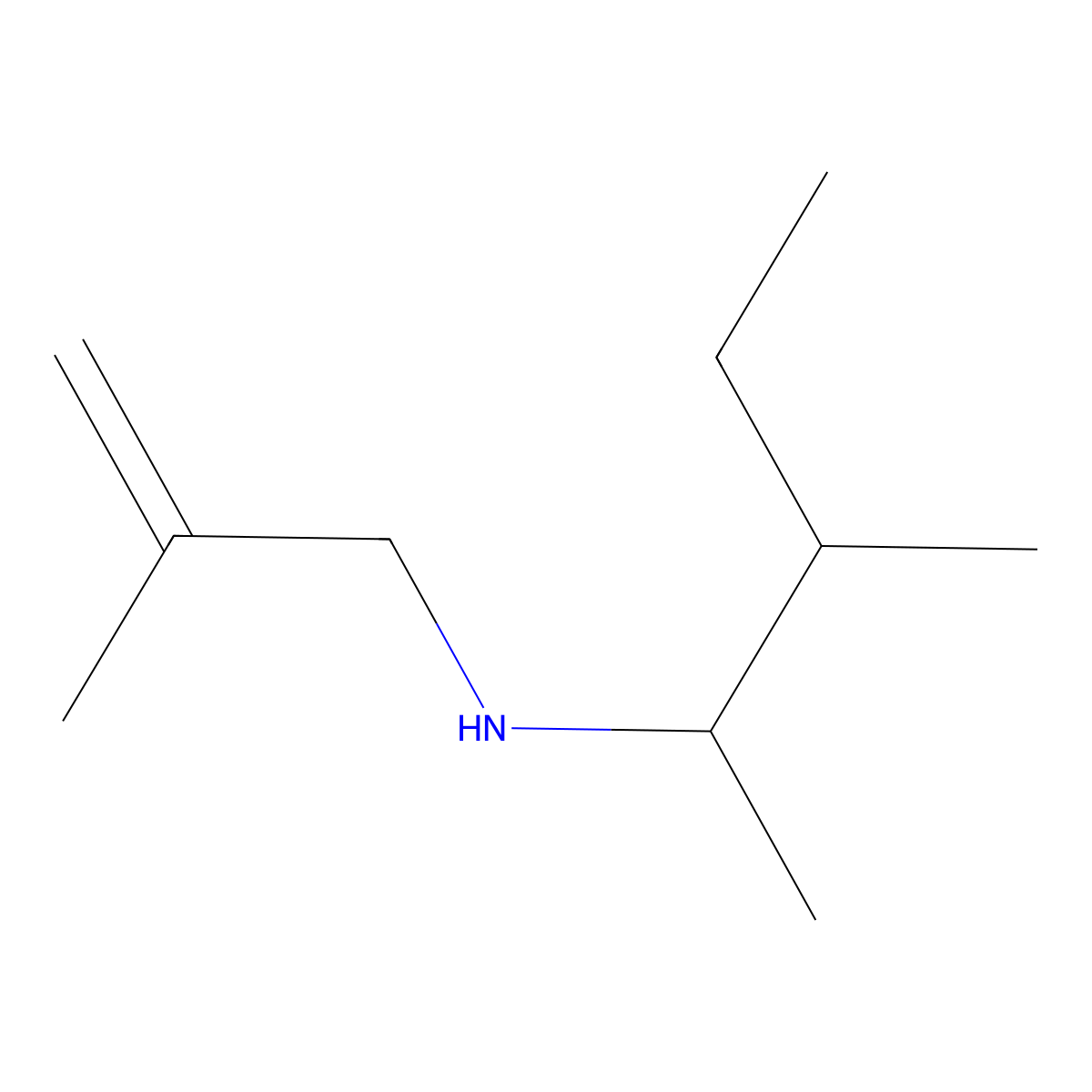 (3-Methylpentan-2-yl)(2-methylprop-2-en-1-yl)amine molecular structure, CAS 1250008-23-1