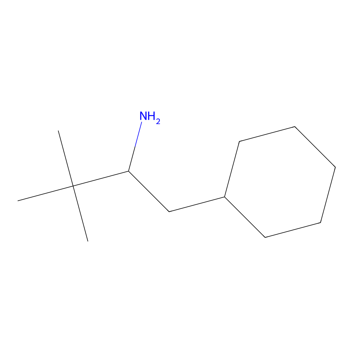 1-Cyclohexyl-3,3-dimethylbutan-2-amine molecular structure, CAS 1250009-12-1