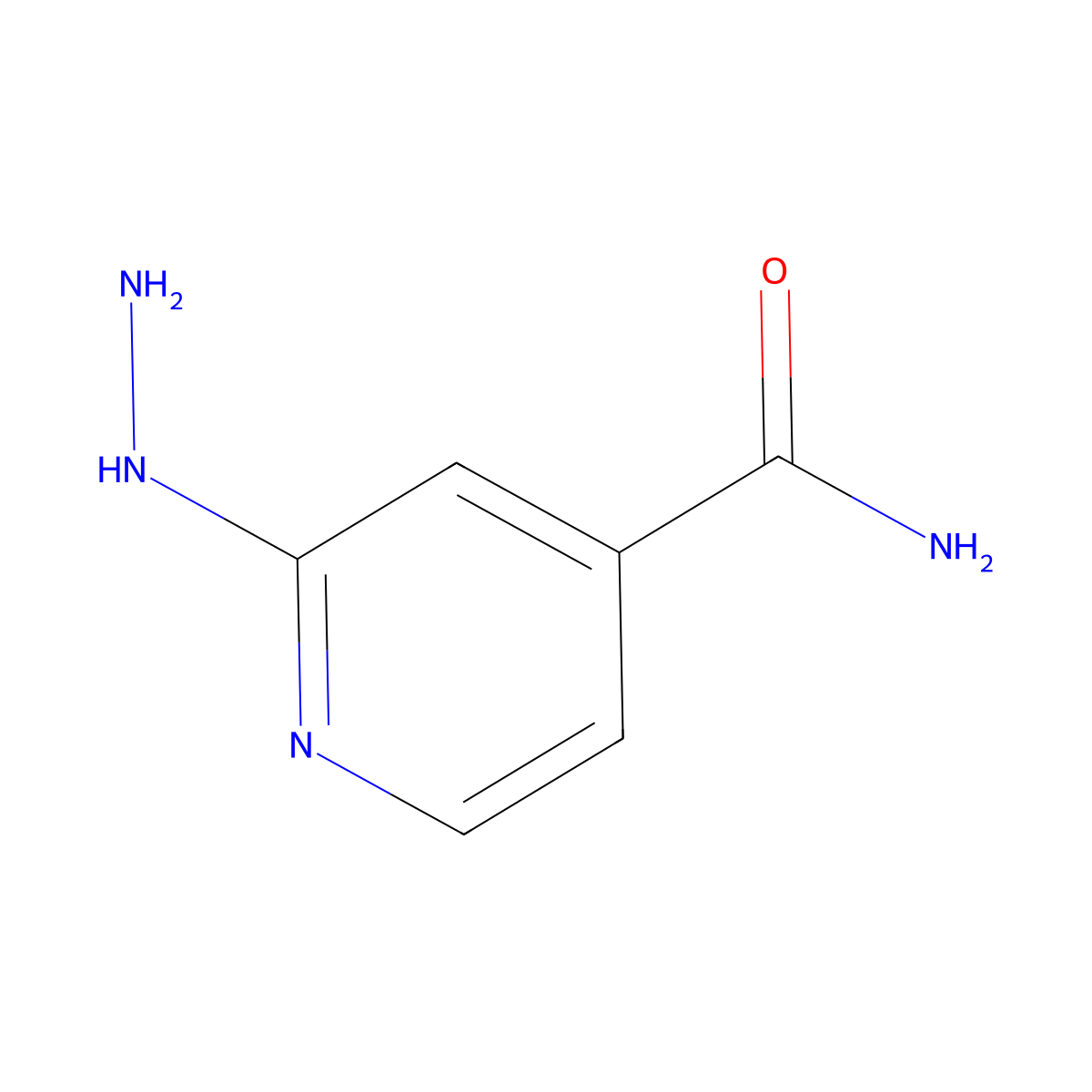 2-Hydrazinylpyridine-4-carboxamide molecular structure, CAS 1250010-23-1