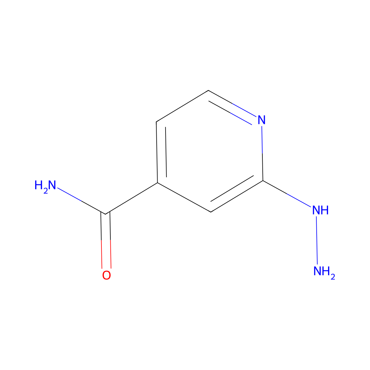 2-Hydrazinylpyridine-4-carboxamide molecular structure, CAS 1250010-23-1