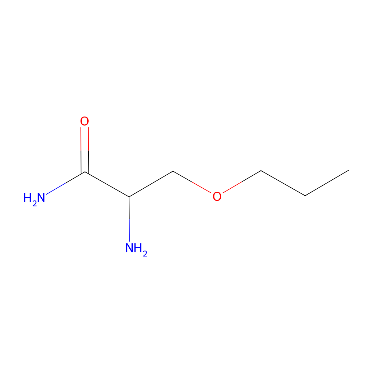 2-Amino-3-propoxypropanamide molecular structure, CAS 1250012-79-3