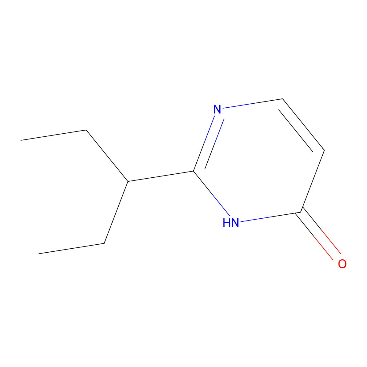 2-(Pentan-3-yl)-3,4-dihydropyrimidin-4-one molecular structure, CAS 1250013-83-2