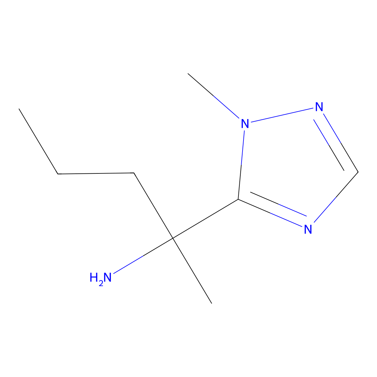 2-(1-Methyl-1h-1,2,4-triazol-5-yl)pentan-2-amine molecular structure, CAS 1250014-05-1