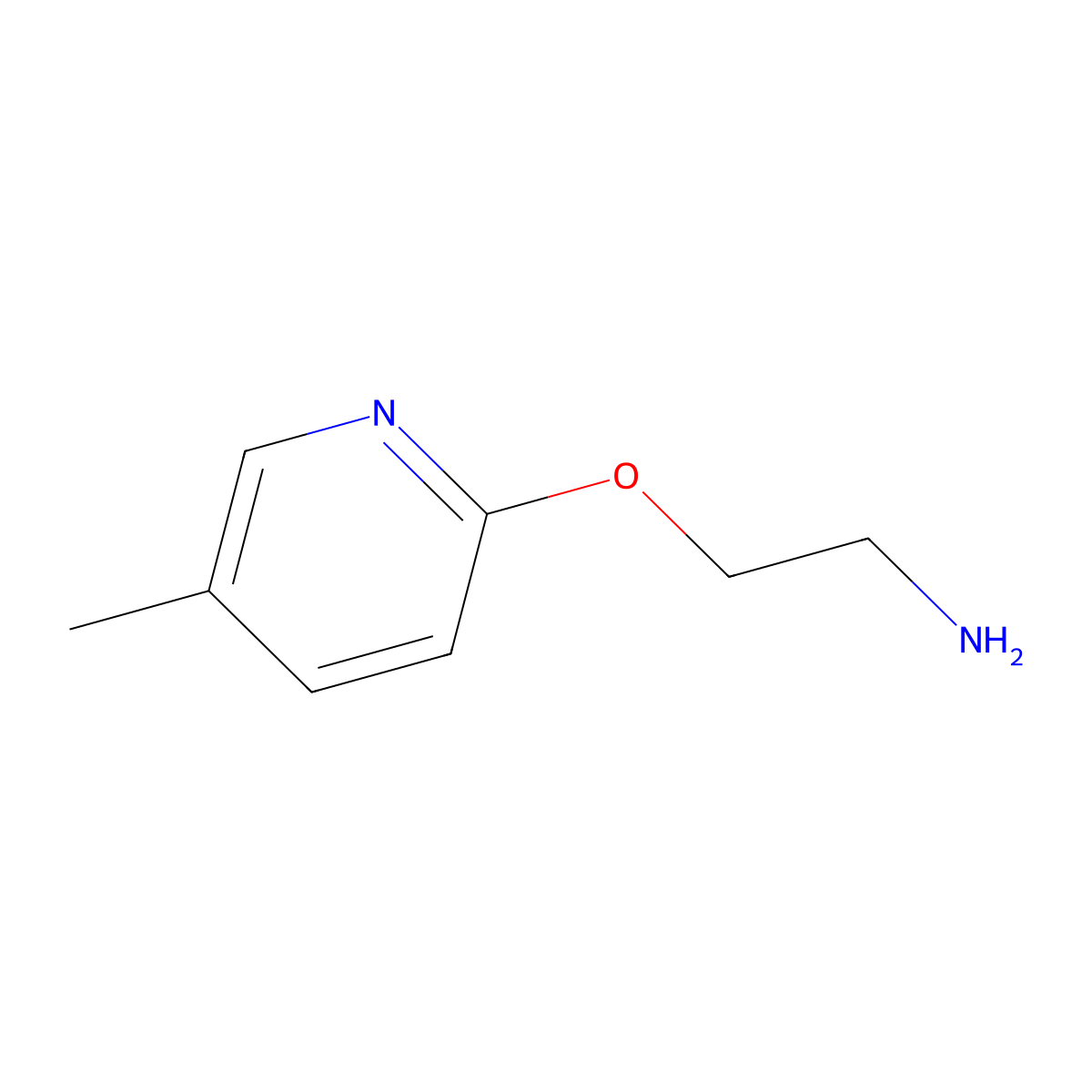 2-(2-Aminoethoxy)-5-methylpyridine molecular structure, CAS 1250014-16-4