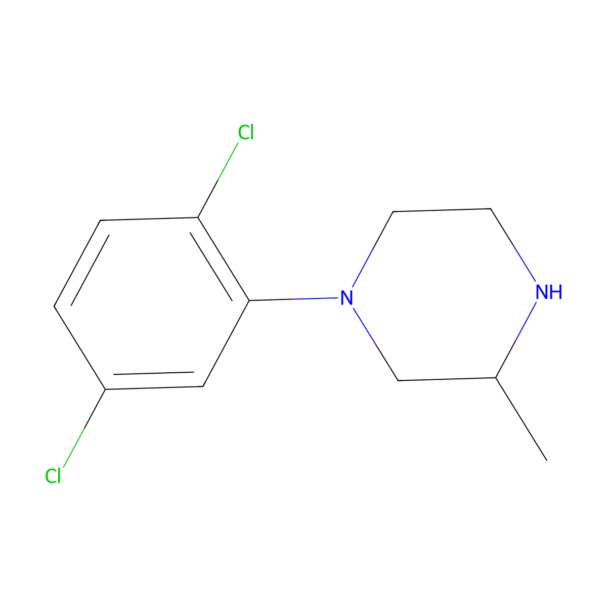 1-(2,5-Dichlorophenyl)-3-methylpiperazine molecular structure, CAS 1250016-48-8