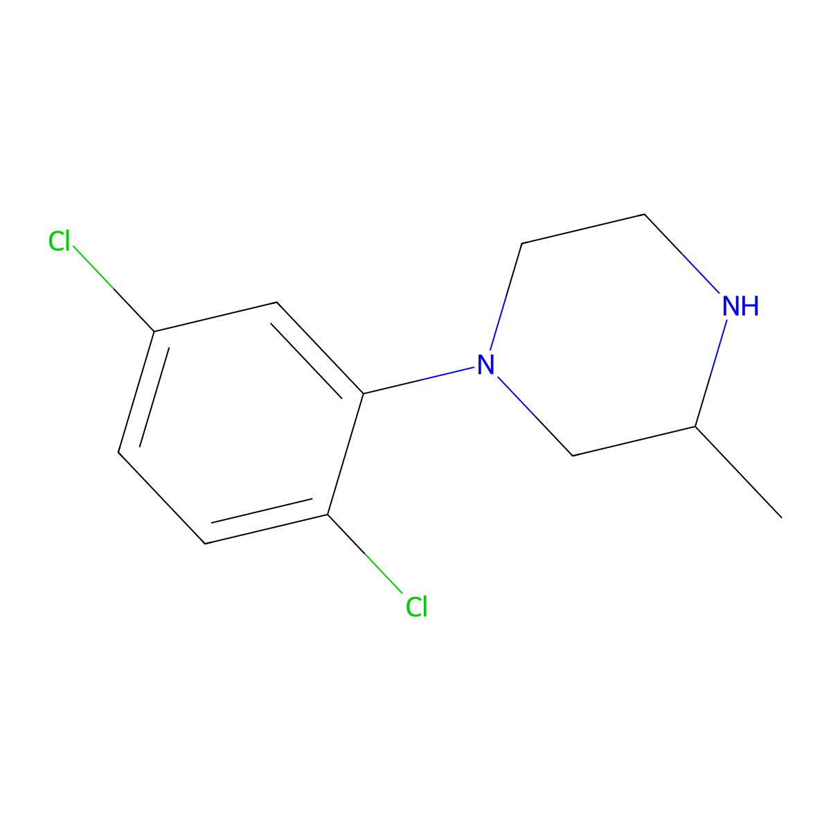 1-(2,5-Dichlorophenyl)-3-methylpiperazine molecular structure, CAS 1250016-48-8