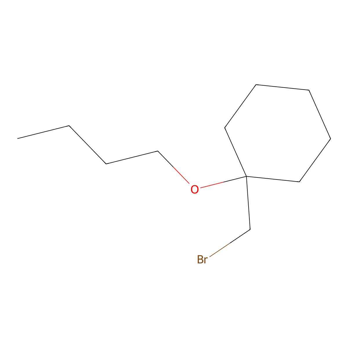 1-(Bromomethyl)-1-butoxycyclohexane molecular structure, CAS 1250018-81-5