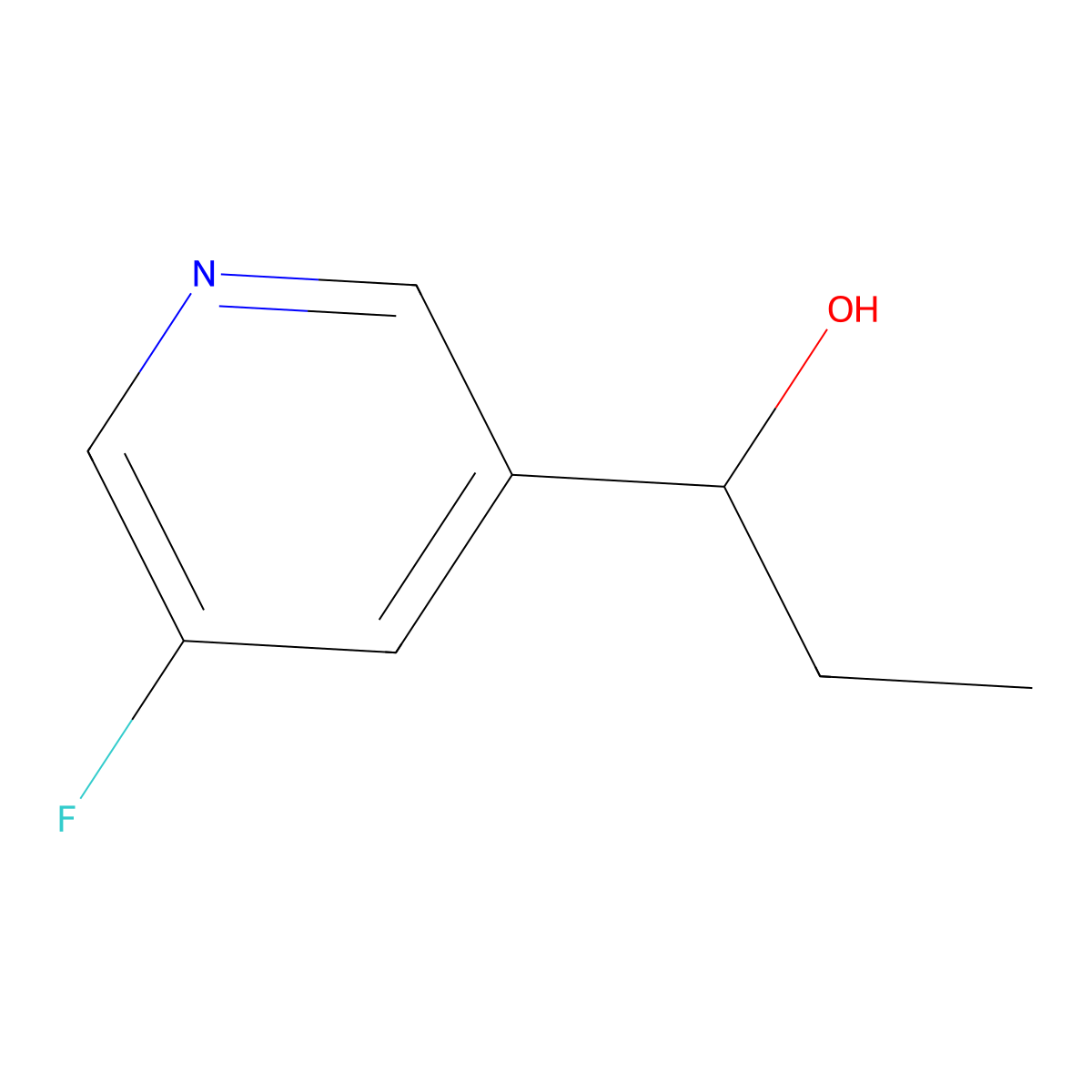 1-(5-Fluoropyridin-3-yl)propan-1-ol molecular structure, CAS 1250020-00-8