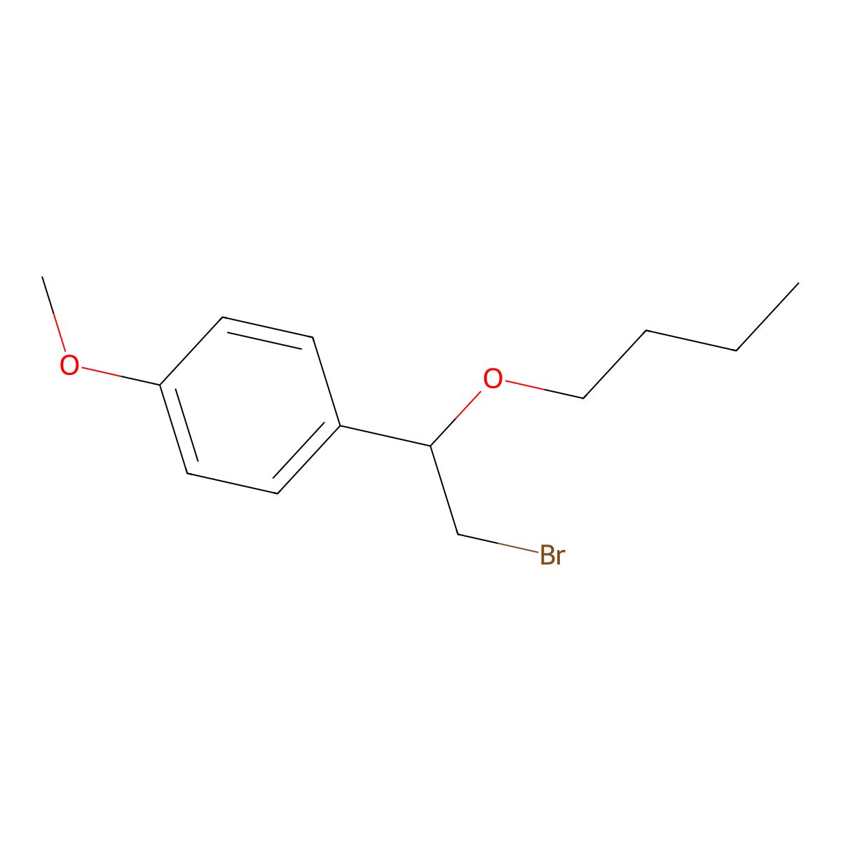 1-(2-Bromo-1-butoxyethyl)-4-methoxybenzene molecular structure, CAS 1250020-80-4