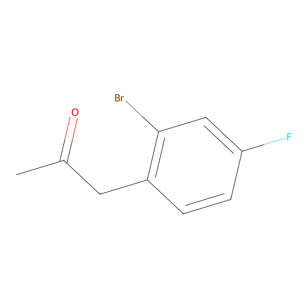 1-(2-Bromo-4-fluorophenyl)propan-2-one molecular structure, CAS 1250021-16-9