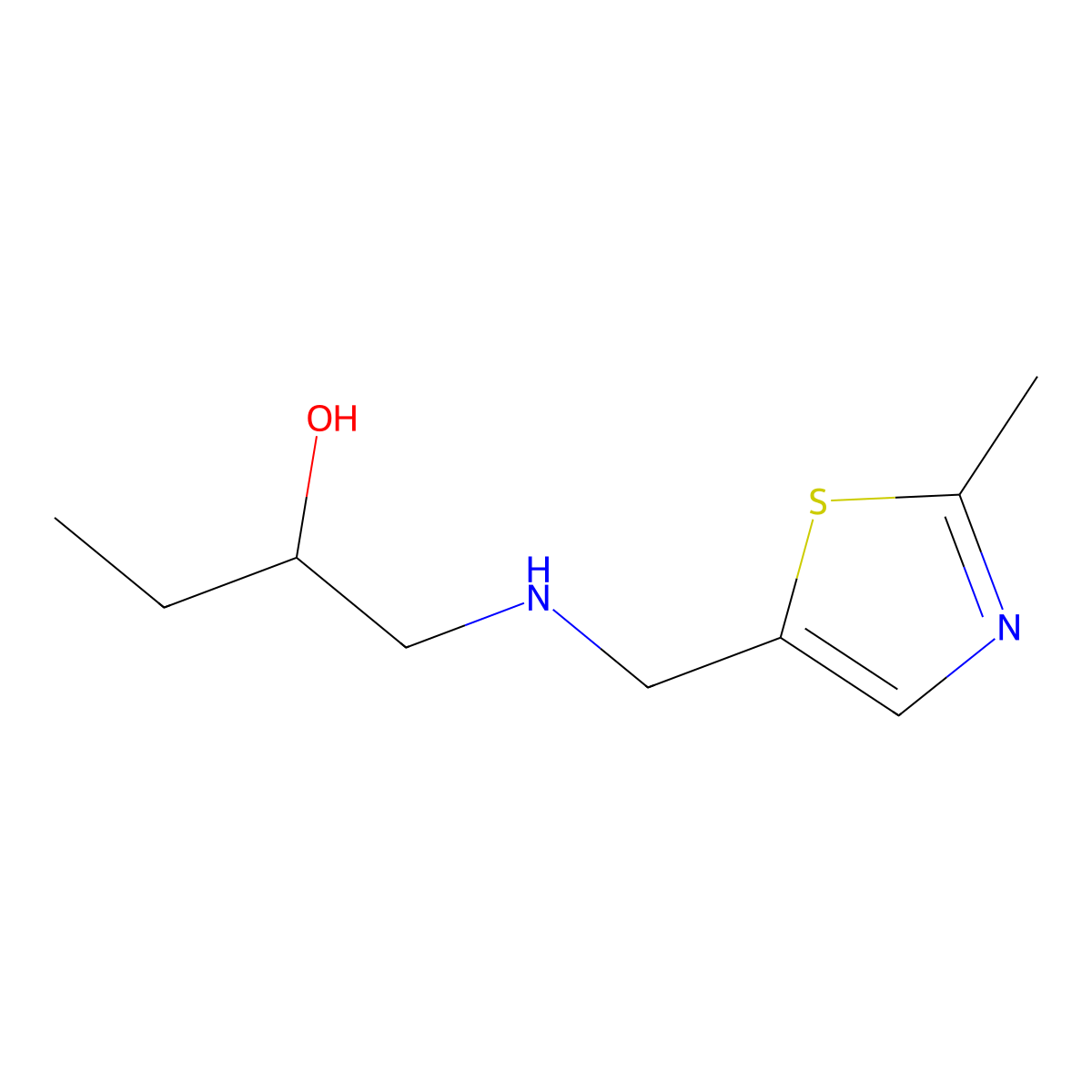 1-[[(2-Methyl-5-thiazolyl)methyl]amino]-2-butanol molecular structure, CAS 1250022-25-3