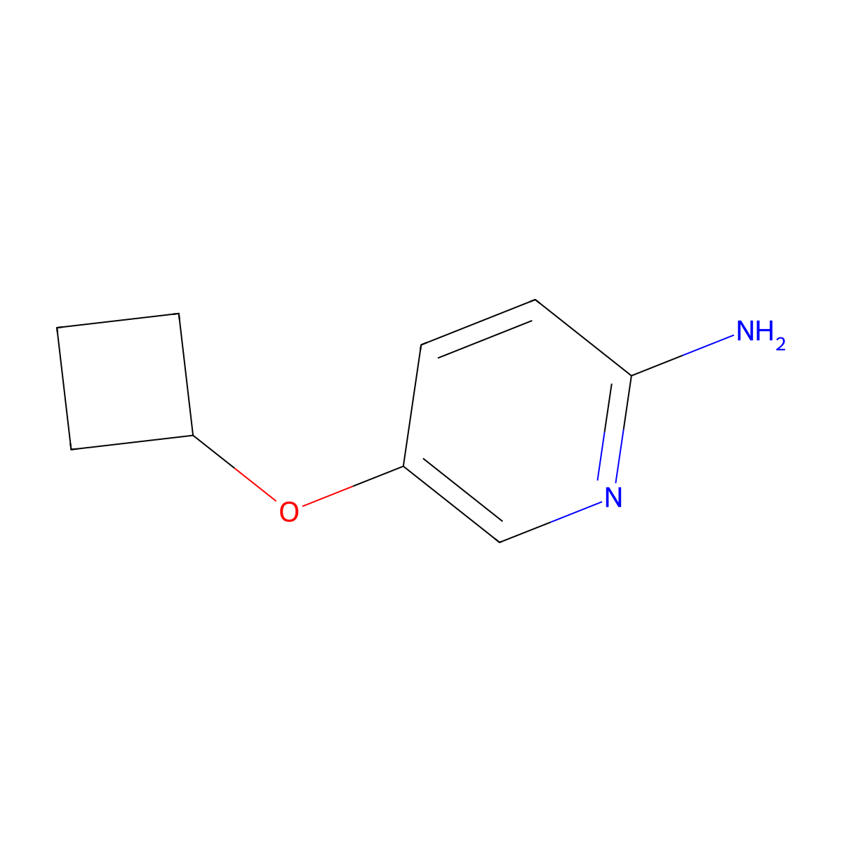 5-Cyclobutoxypyridin-2-amine molecular structure, CAS 1250024-59-9