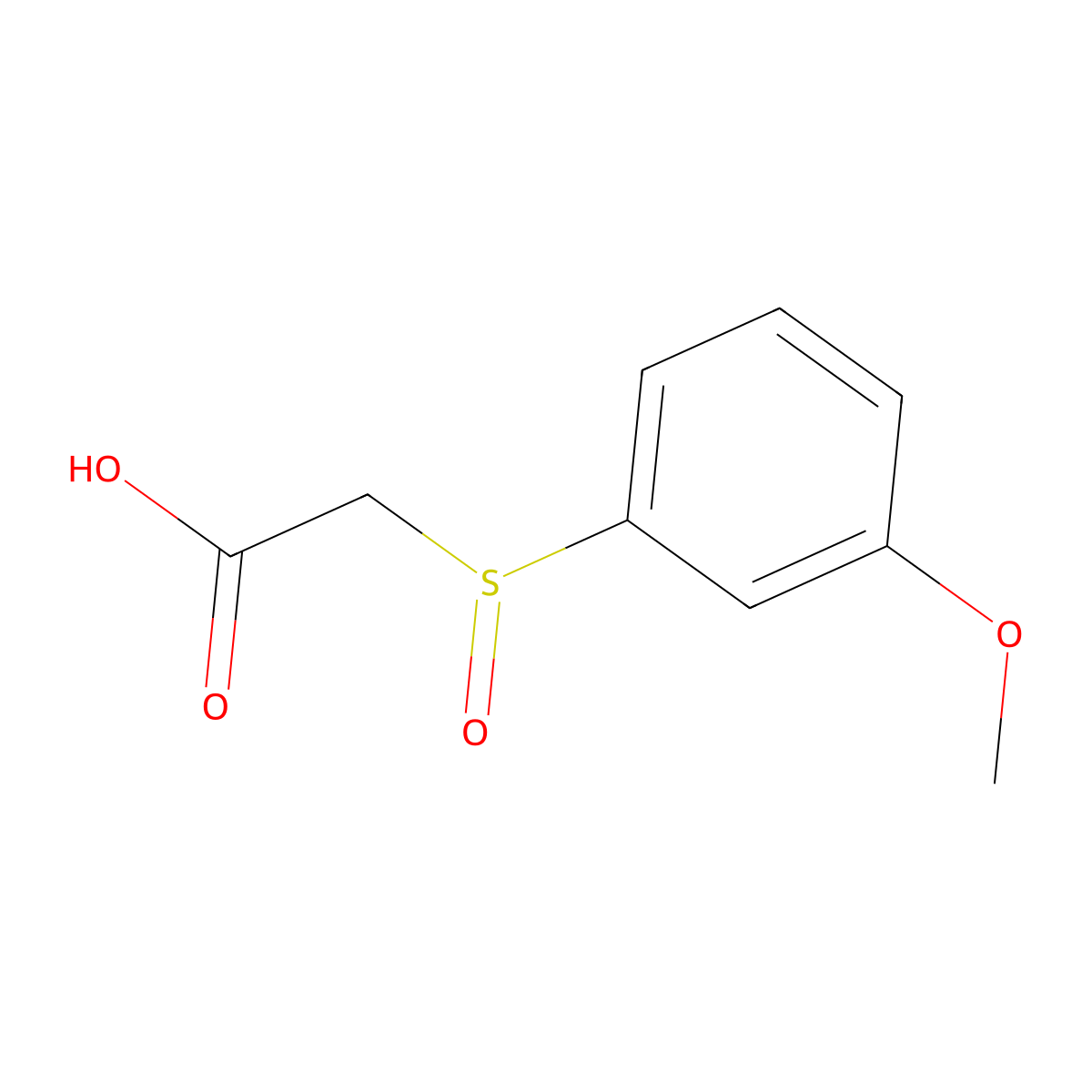 2-(3-Methoxybenzenesulfinyl)acetic acid molecular structure, CAS 1250027-26-9