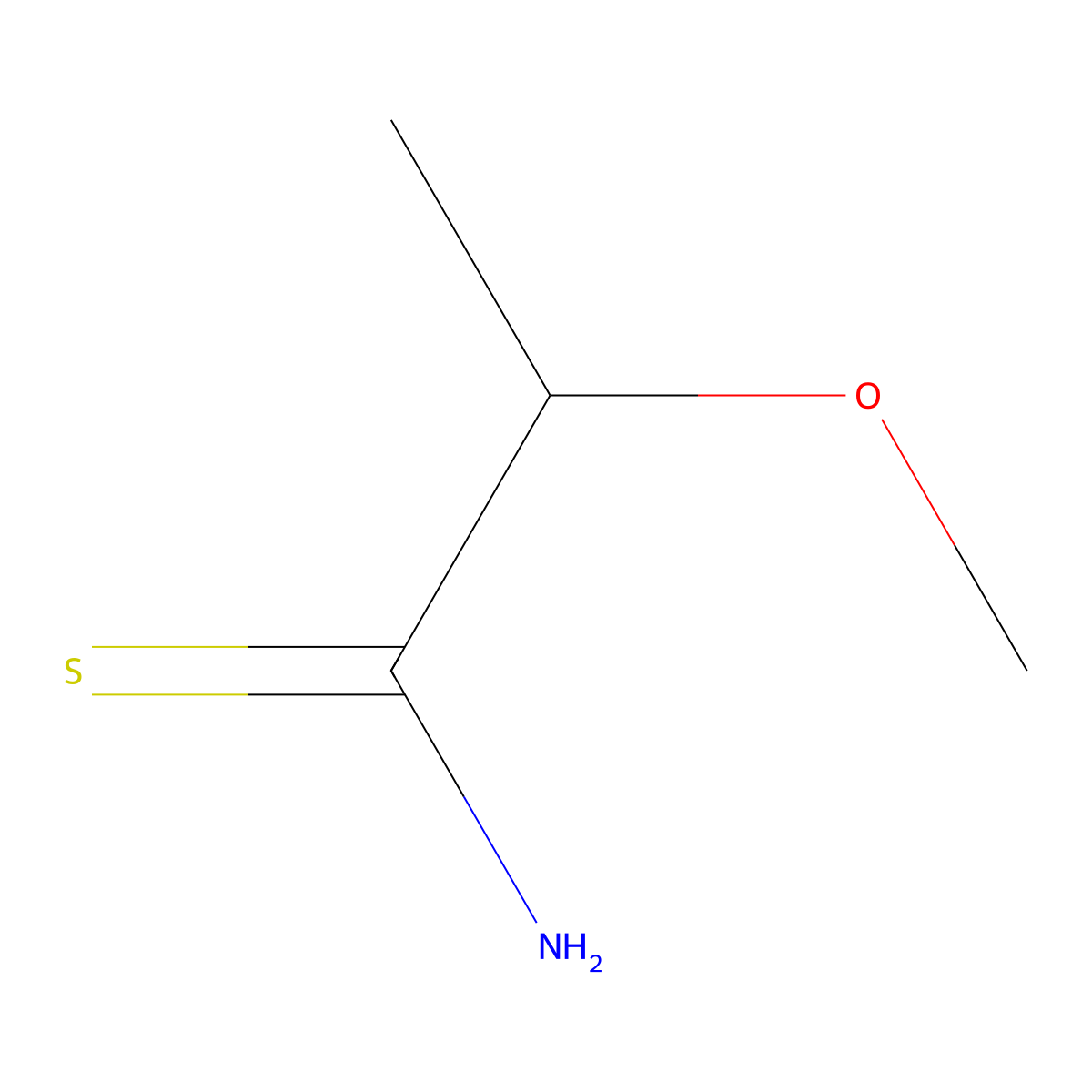 2-Methoxypropanethioamide molecular structure, CAS 1250027-67-8