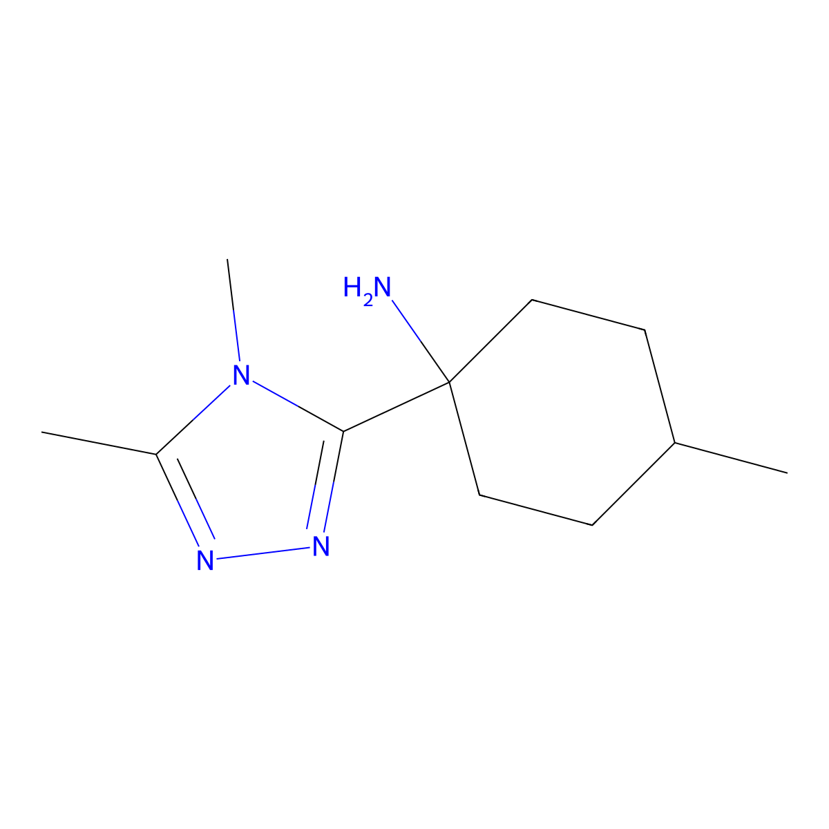 1-(4,5-Dimethyl-4h-1,2,4-triazol-3-yl)-4-methylcyclohexan-1-amine molecular structure, CAS 1250028-34-2