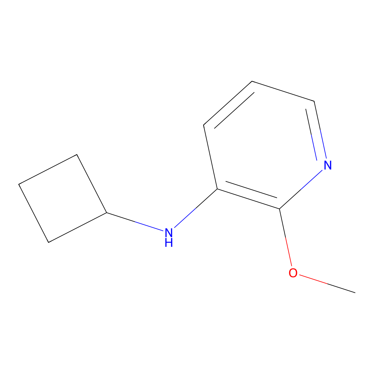 N-cyclobutyl-2-methoxypyridin-3-amine molecular structure, CAS 1250035-07-4