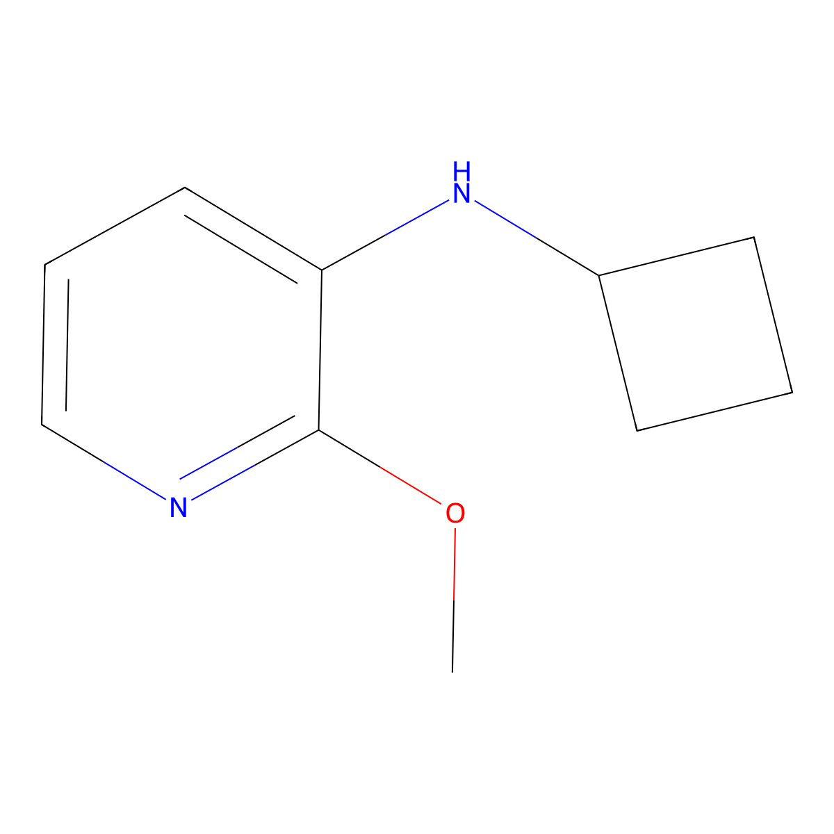 N-cyclobutyl-2-methoxypyridin-3-amine molecular structure, CAS 1250035-07-4