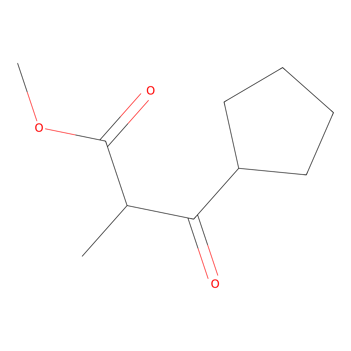Methyl 3-cyclopentyl-2-methyl-3-oxopropanoate molecular structure, CAS 1250036-15-7