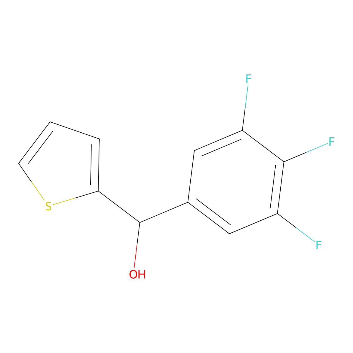 2-Thienyl-(3,4,5-trifluorophenyl)methanol molecular structure, CAS 1250036-42-0