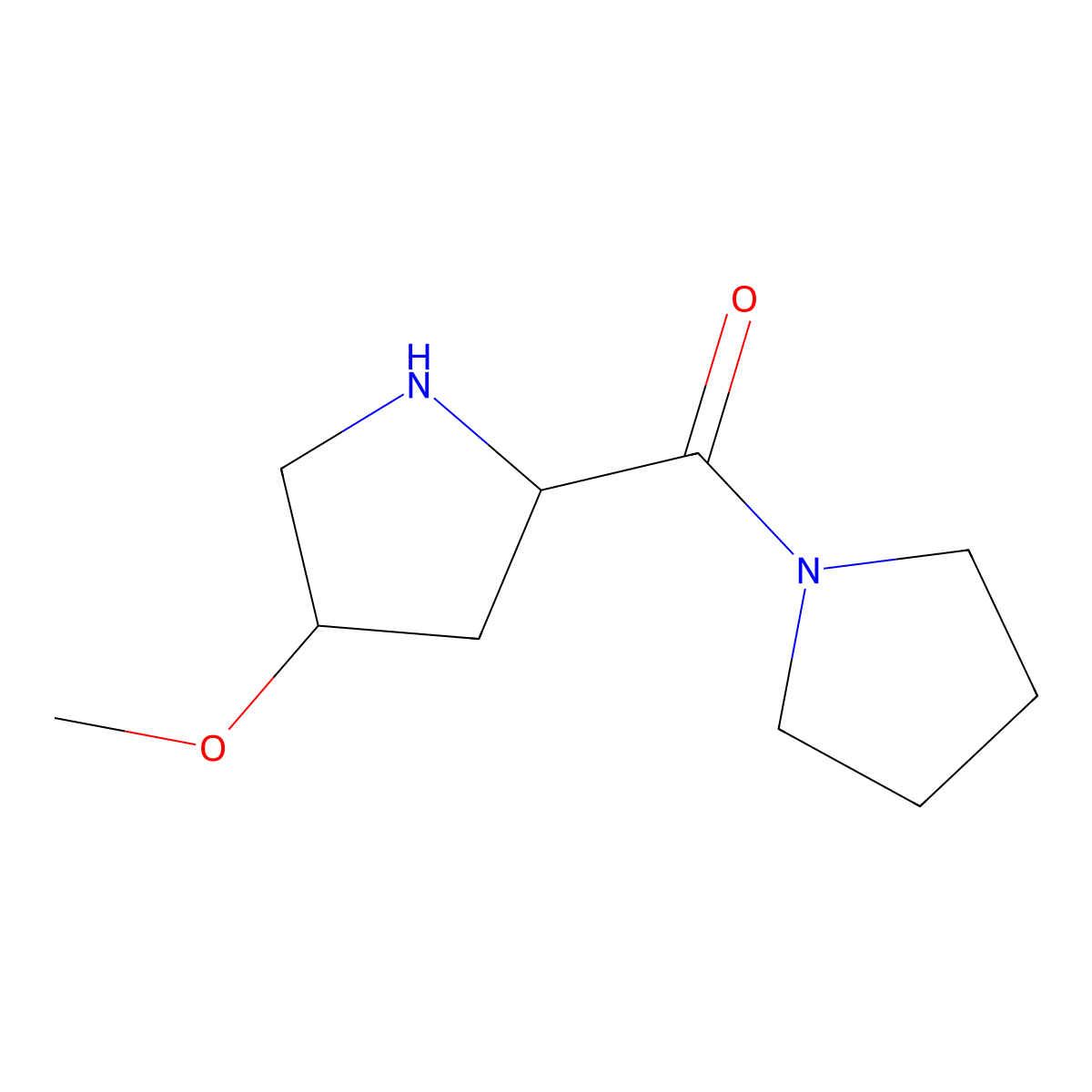 4-Methoxy-2-(pyrrolidine-1-carbonyl)pyrrolidine molecular structure, CAS 1250036-50-0