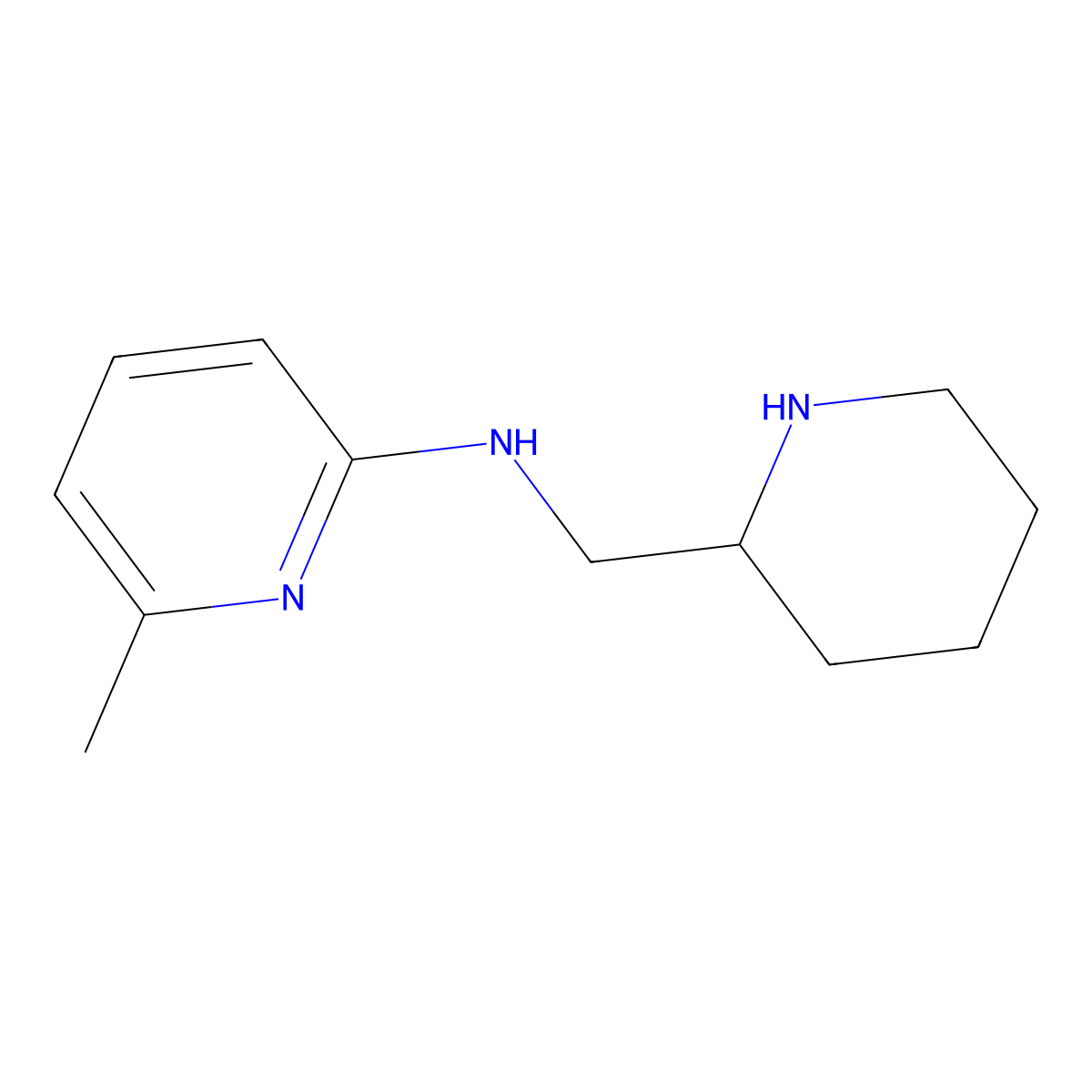 6-methyl-N-(piperidin-2-ylmethyl)pyridin-2-amine molecular structure, CAS 1250036-56-6