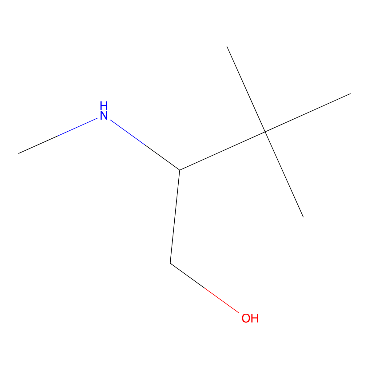 3,3-Dimethyl-2-(methylamino)butan-1-ol molecular structure, CAS 1250036-72-6