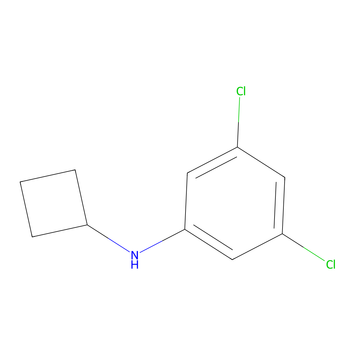 3,5-dichloro-N-cyclobutylaniline molecular structure, CAS 1250037-61-6