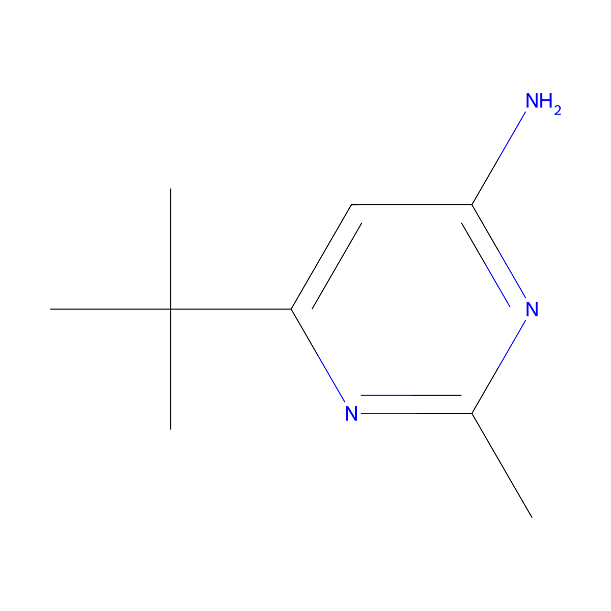 6-(tert-Butyl)-2-methylpyrimidin-4-amine molecular structure, CAS 1250038-86-8