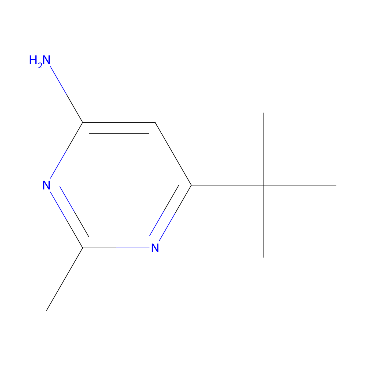 6-(tert-Butyl)-2-methylpyrimidin-4-amine molecular structure, CAS 1250038-86-8