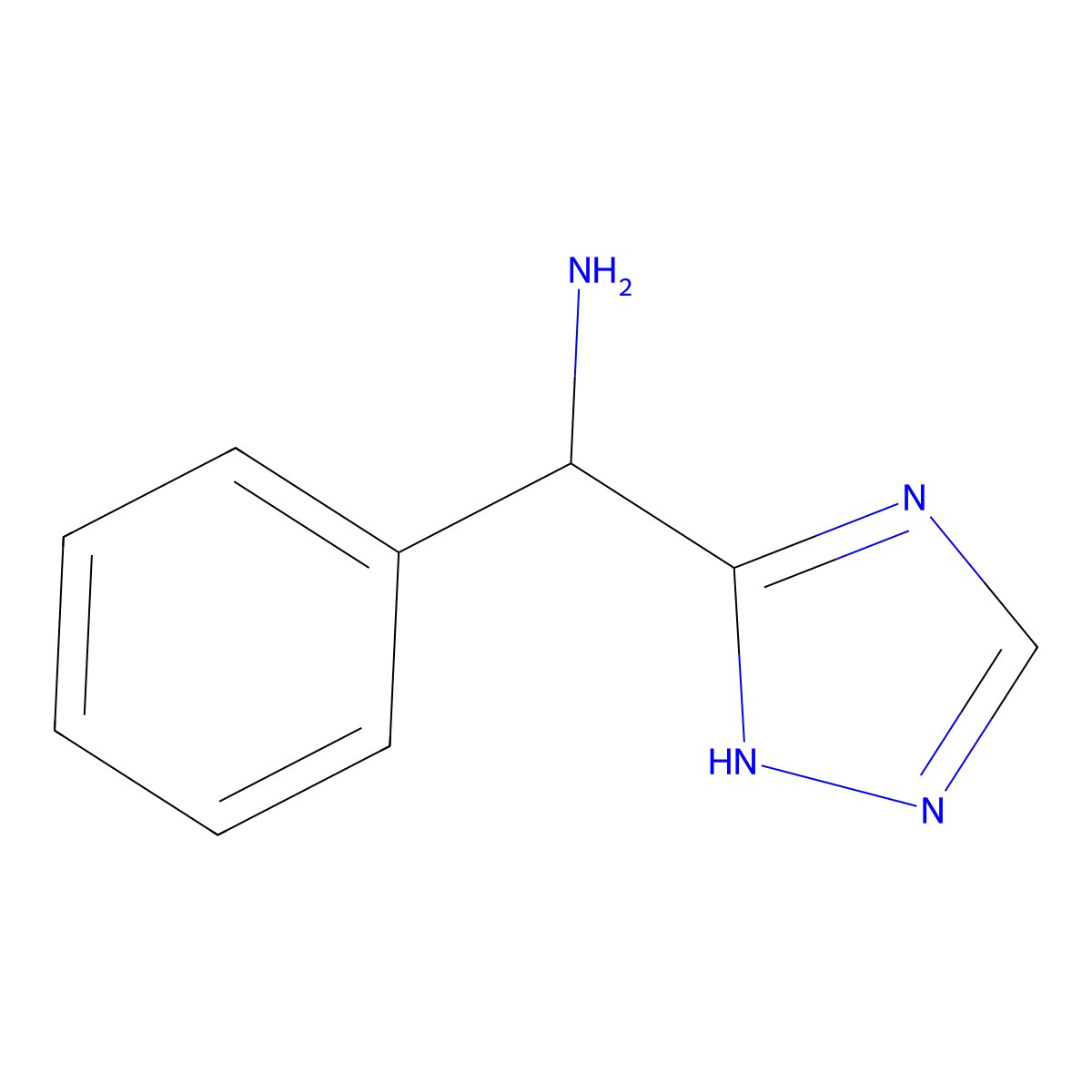 phenyl(1H-1,2,4-triazol-3-yl)methanamine molecular structure, CAS 1250039-43-0