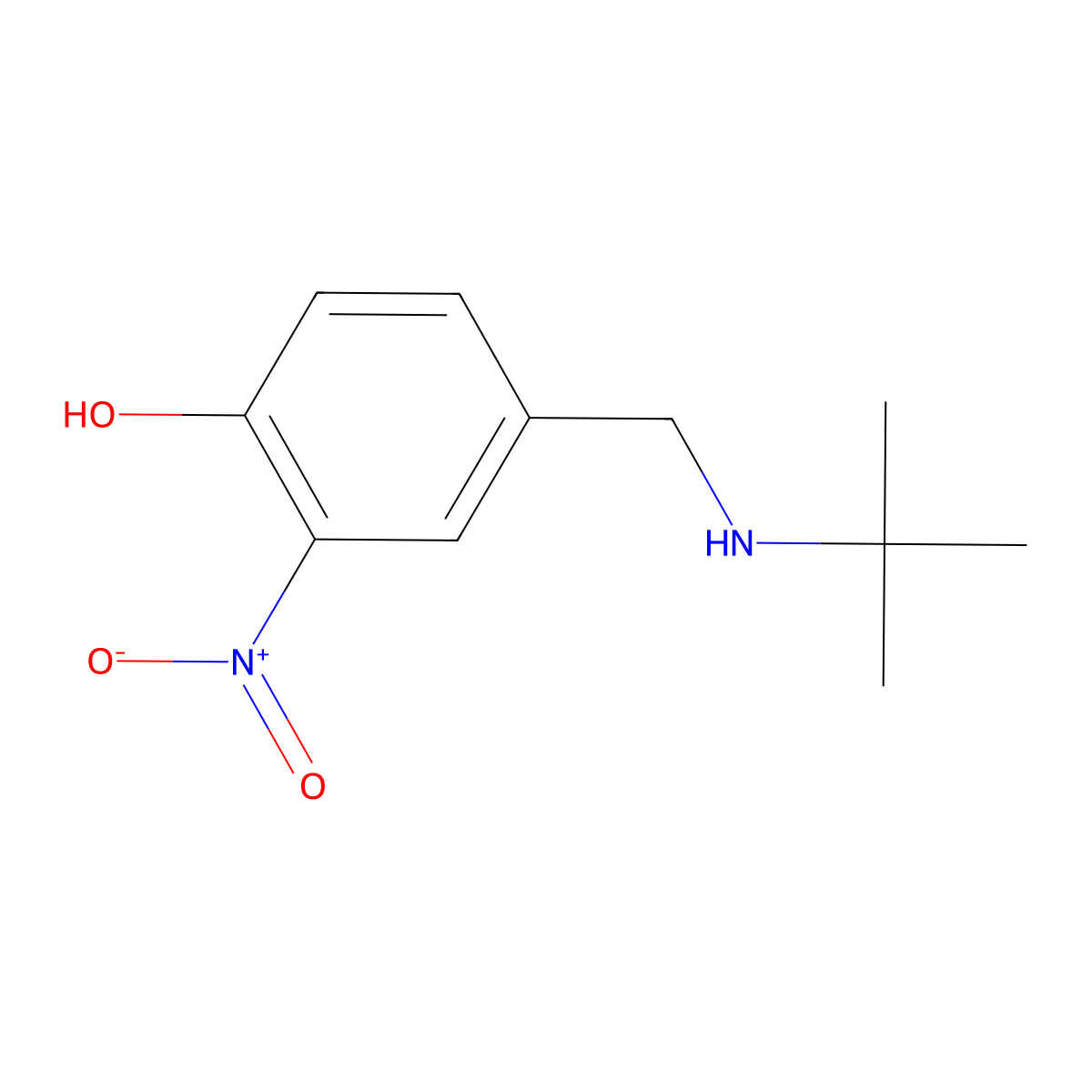 4-((Tert-butylamino)methyl)-2-nitrophenol molecular structure, CAS 1250039-62-3