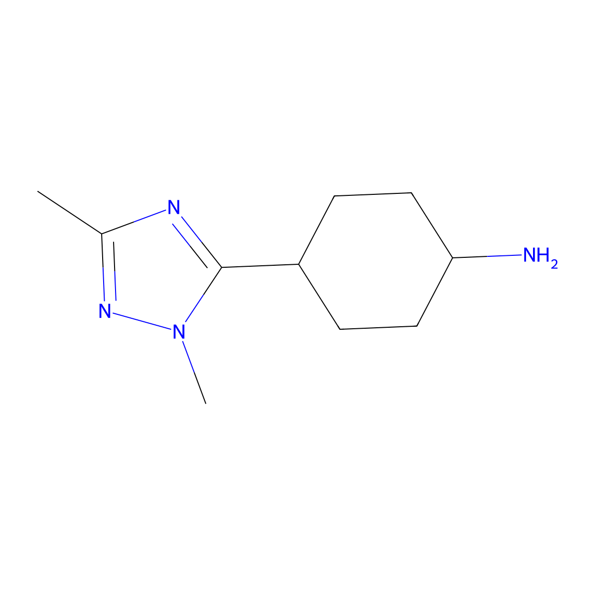 4-(1,3-Dimethyl-1h-1,2,4-triazol-5-yl)cyclohexan-1-amine molecular structure, CAS 1250046-35-5
