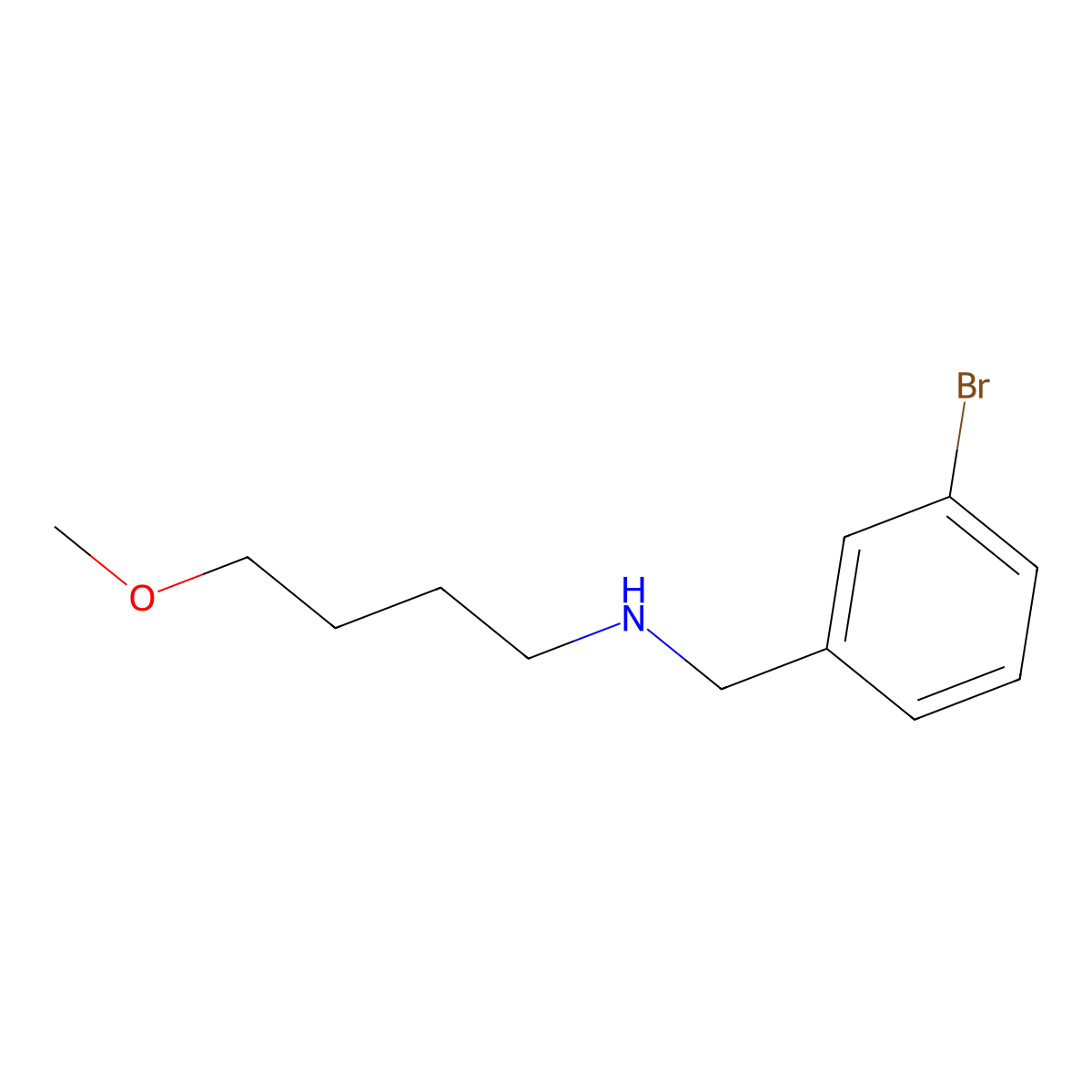 [(3-Bromophenyl)methyl](4-methoxybutyl)amine molecular structure, CAS 1250047-17-6