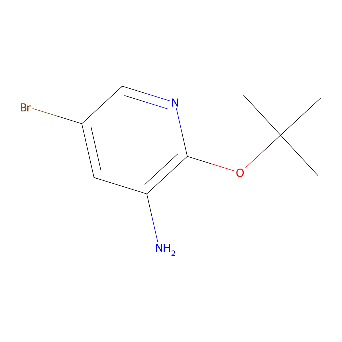 5-Bromo-2-(tert-butoxy)pyridin-3-amine molecular structure, CAS 1250047-62-1