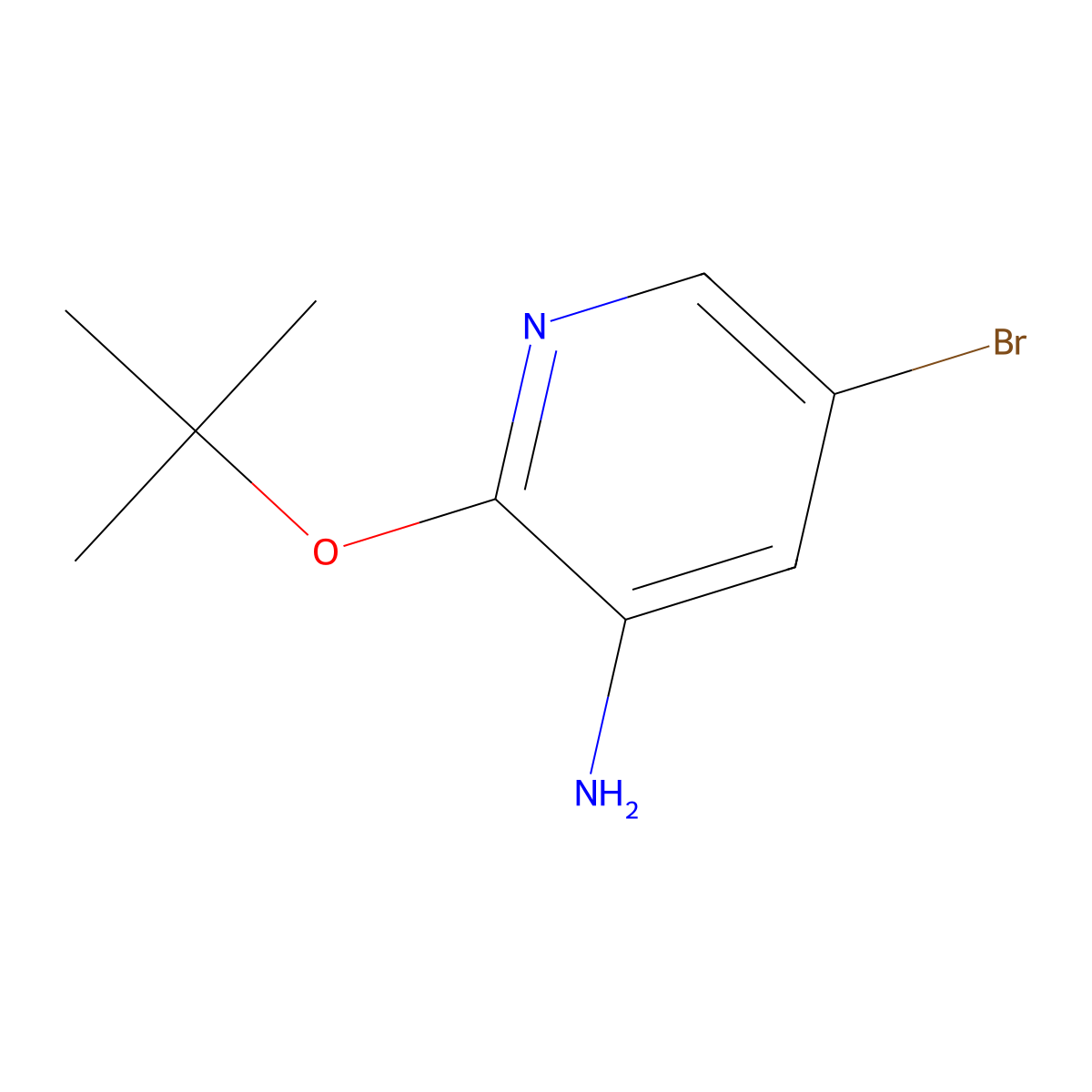 5-Bromo-2-(tert-butoxy)pyridin-3-amine molecular structure, CAS 1250047-62-1
