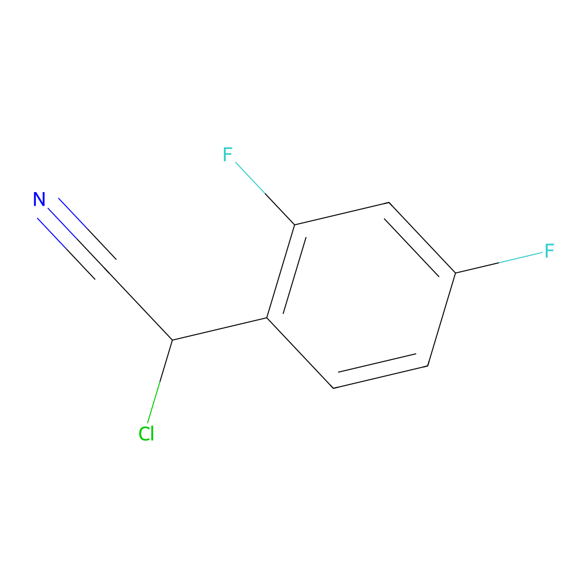 2-Chloro-2-(2,4-difluorophenyl)acetonitrile molecular structure, CAS 1250050-25-9