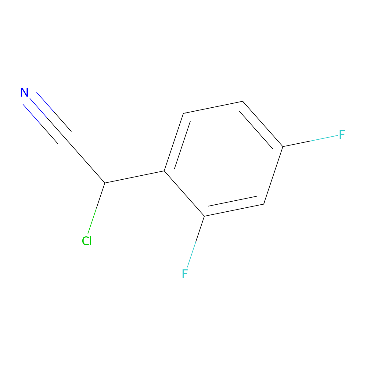 2-Chloro-2-(2,4-difluorophenyl)acetonitrile molecular structure, CAS 1250050-25-9