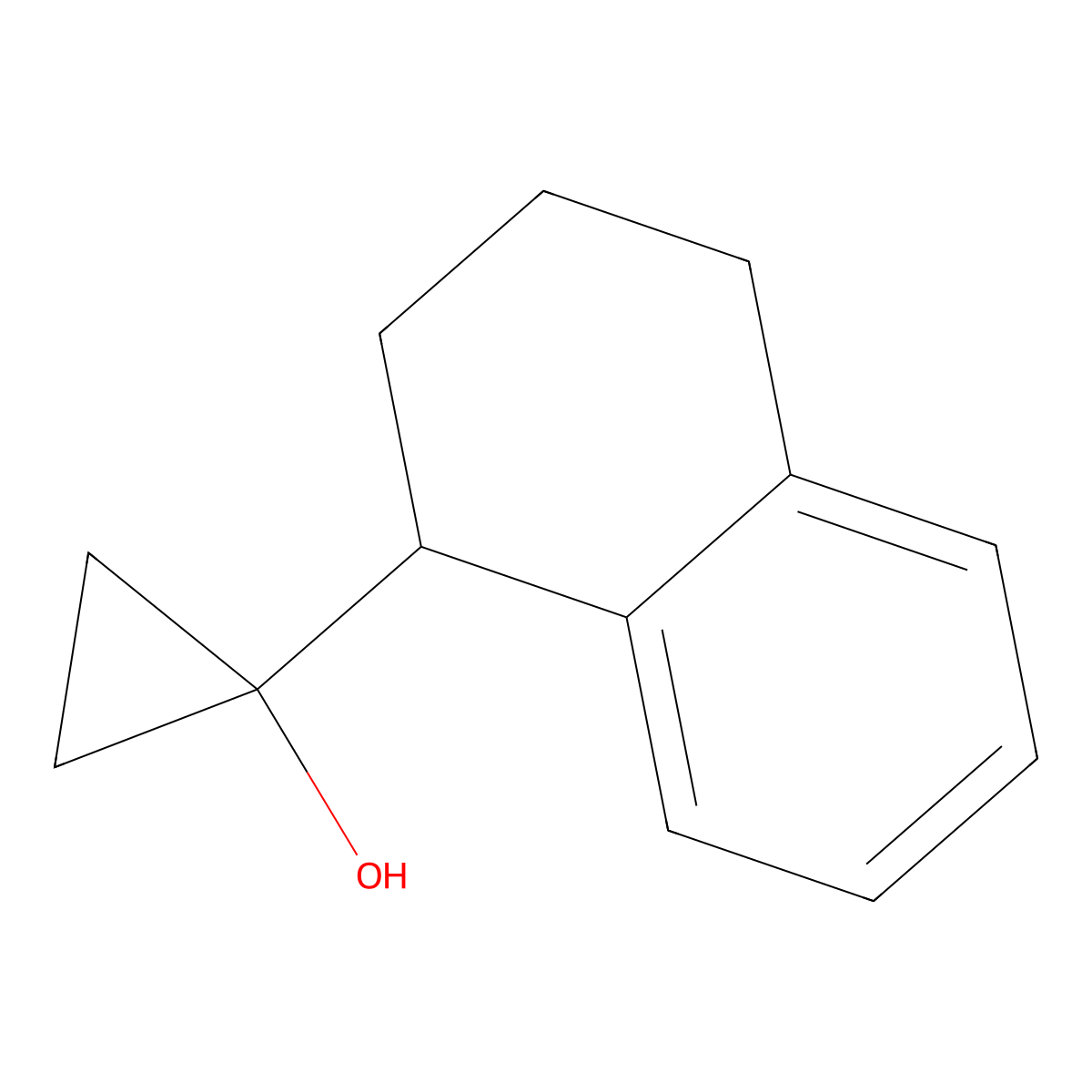 1-(1,2,3,4-Tetrahydronaphthalen-1-yl)cyclopropan-1-ol molecular structure, CAS 1250050-50-0