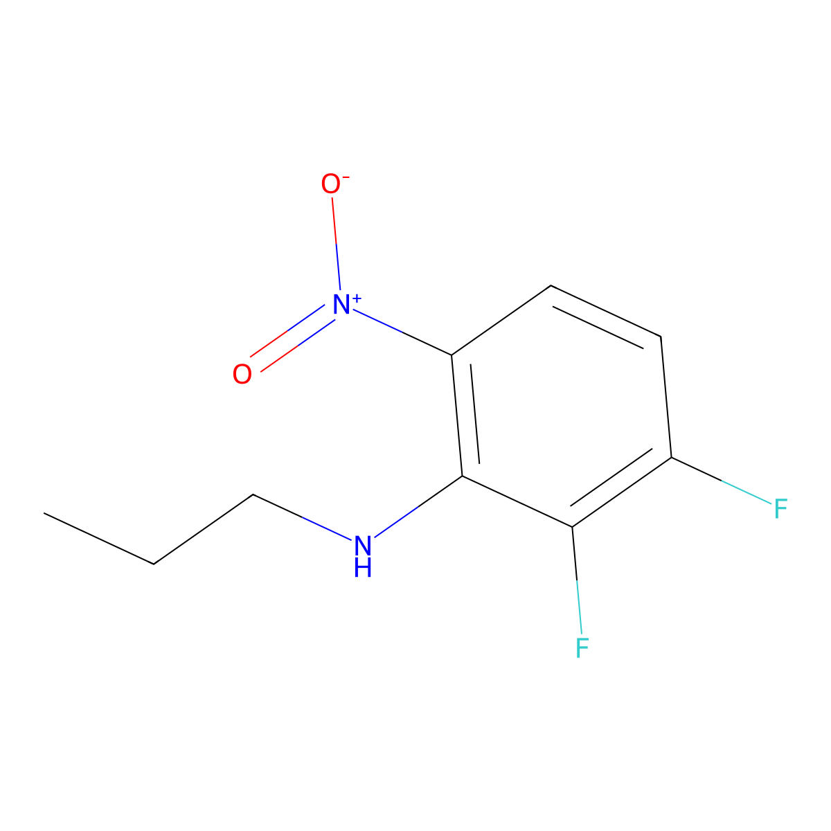 2,3-difluoro-6-nitro-N-propylaniline molecular structure, CAS 1250052-21-1