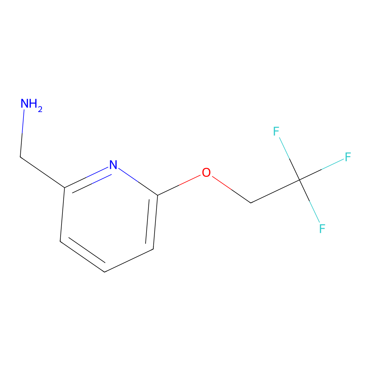 [6-(2,2,2-Trifluoroethoxy)pyridin-2-yl]methanamine molecular structure, CAS 1250054-65-9
