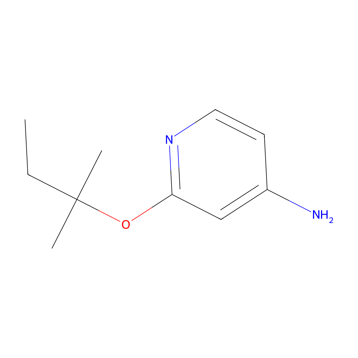 2-[(2-Methylbutan-2-yl)oxy]pyridin-4-amine molecular structure, CAS 1250058-59-3
