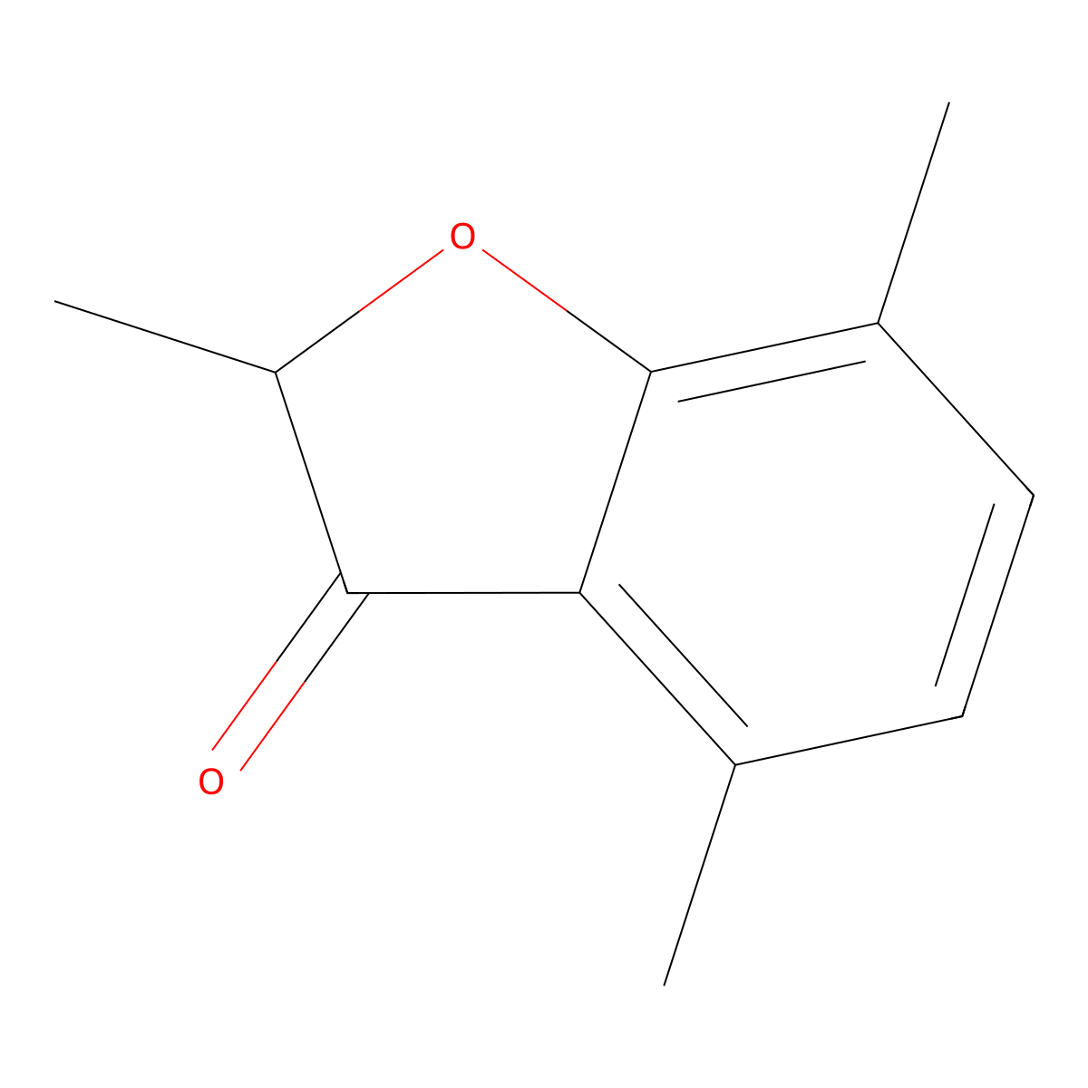 2,4,7-Trimethyl-2,3-dihydro-1-benzofuran-3-one molecular structure, CAS 1250061-59-6